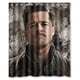 thumbnail image 1 of Cortina de ducha de baño con ganchos, diseño de Brad Pitt, actor de cine estadounidense, tamaño 66 x 72 pulgadas, 1 of 3