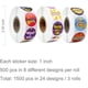 thumbnail image 3 of 1500 pegatinas de recompensa para estudiantes y niños en 24 diseños, pegatinas motivacionales redondas de 2,5 cm, útiles para el aula (3 rollos), 3 of 6