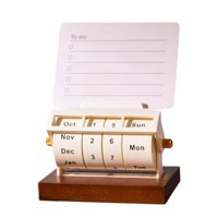 Magideal - Calendario De Escritorio, Calendario Giratorio, Decoración Del Hogar Estable Reutilizable, Calendario , Calendario De Pie Para Mesa Escolar , Calendario Con Tarjeta