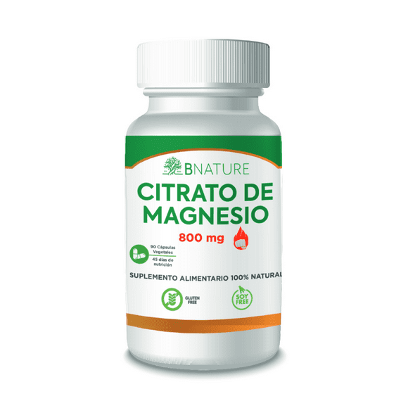 Citrato de Magnesio B Nature 800mg (90 Cápsulas)