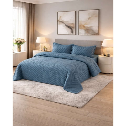 Imac Hogar - Cubrecama Quilt Moderno De Verano Diseño Chevron 2 Plazas