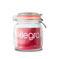 Frasco Vidrio Allegra Tapa Hermética 1 Litro Transparente Contenedor
