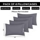 thumbnail image 3 of Juego de fundas de almohada Utopia Bedding King 51 x 102 cm, color gris, paquete de 4, 3 of 7