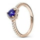 thumbnail image 1 of Anillo Pandora Corazón Elevado Azul Brillante Rosa Chapado En Oro 14k Talla 6, 1 of 6