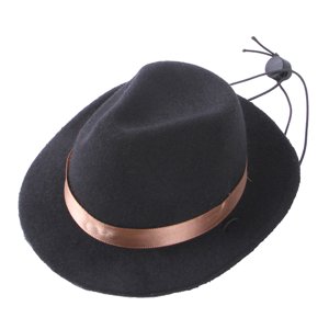 Ioensy - Mascota Sombrero De Vaquero Disfraz Perro Gato Ropa Sombreros Para Gatito Fiesta De Vacaciones Negro