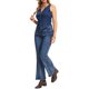 thumbnail image 2 of INSPIRE CHIC Chalecos de Mezclilla para Mujer Recortados Cuello en V Sin Mangas Abotonado Chaleco Occidental de Mezclilla Tops M Azul Oscuro, 2 of 6
