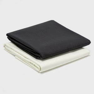 Arthome - Pack 2 Sábanas Negro + Beige 1.5 Plazas