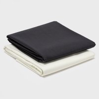 Arthome - Pack 2 Sábanas Negro + Beige 1 Plaza