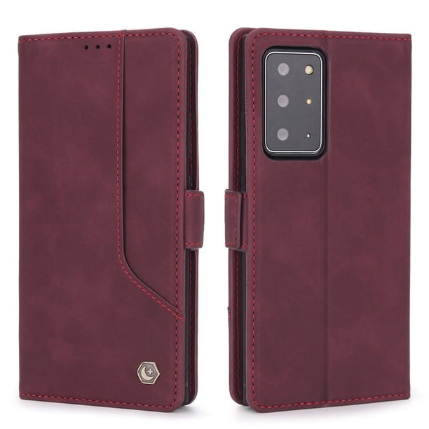 Luxury Leather Case For Samsung Galaxy Note 20 Ultra 10 9 Plus, Magnetic Flip Wallet Card Slots
