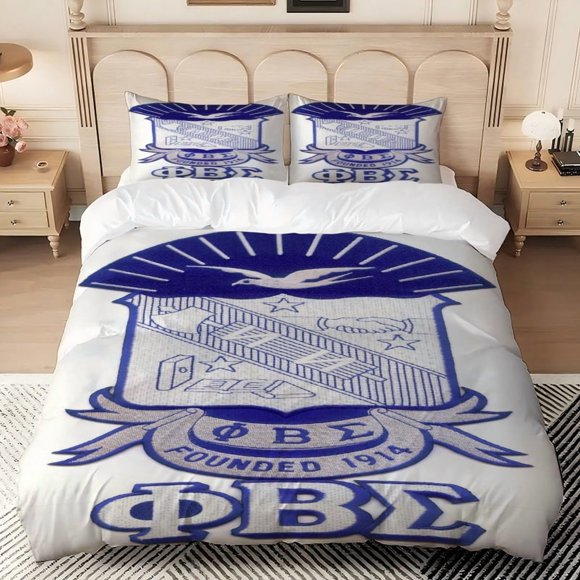 3pcs 1914 African Brotherhood Emblem and Regiment Digital Print Bedding Set