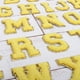 thumbnail image 2 of Xiao Hua Juego de 26 Piezas Peluche Brillante Parche de Planchado de 26 Letras - Tela de Chenilla Amarilla, Borde Dorado Brillante - Cosible y Planchable - Altura 3.15 Pulgadas, 2 of 4