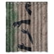 thumbnail image 1 of Cortina de ducha con silueta de hombre zombi aterrador y misterioso, juego de cortinas de baño con ganchos, tamaño 60 x 72 pulgadas, 1 of 3