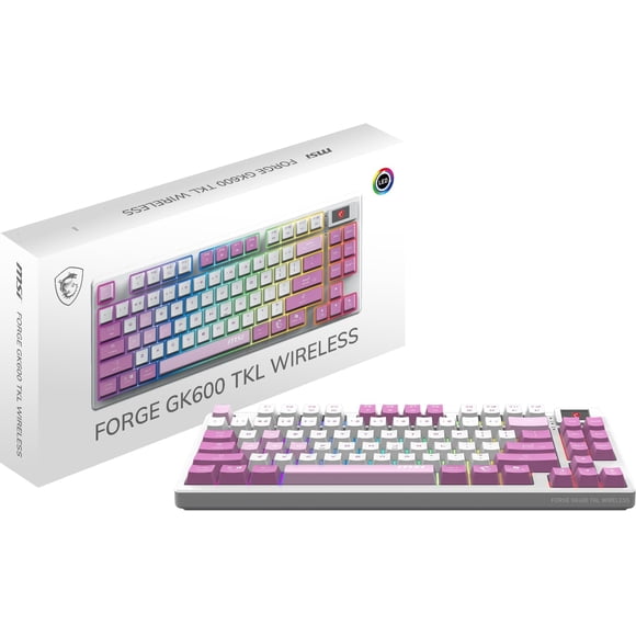 Teclado Forge Gk600 Tkl W Violet Us Mechanical Lineal