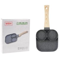 Genérico - Sartén Antiadherente Con 3 Divisiones Negro