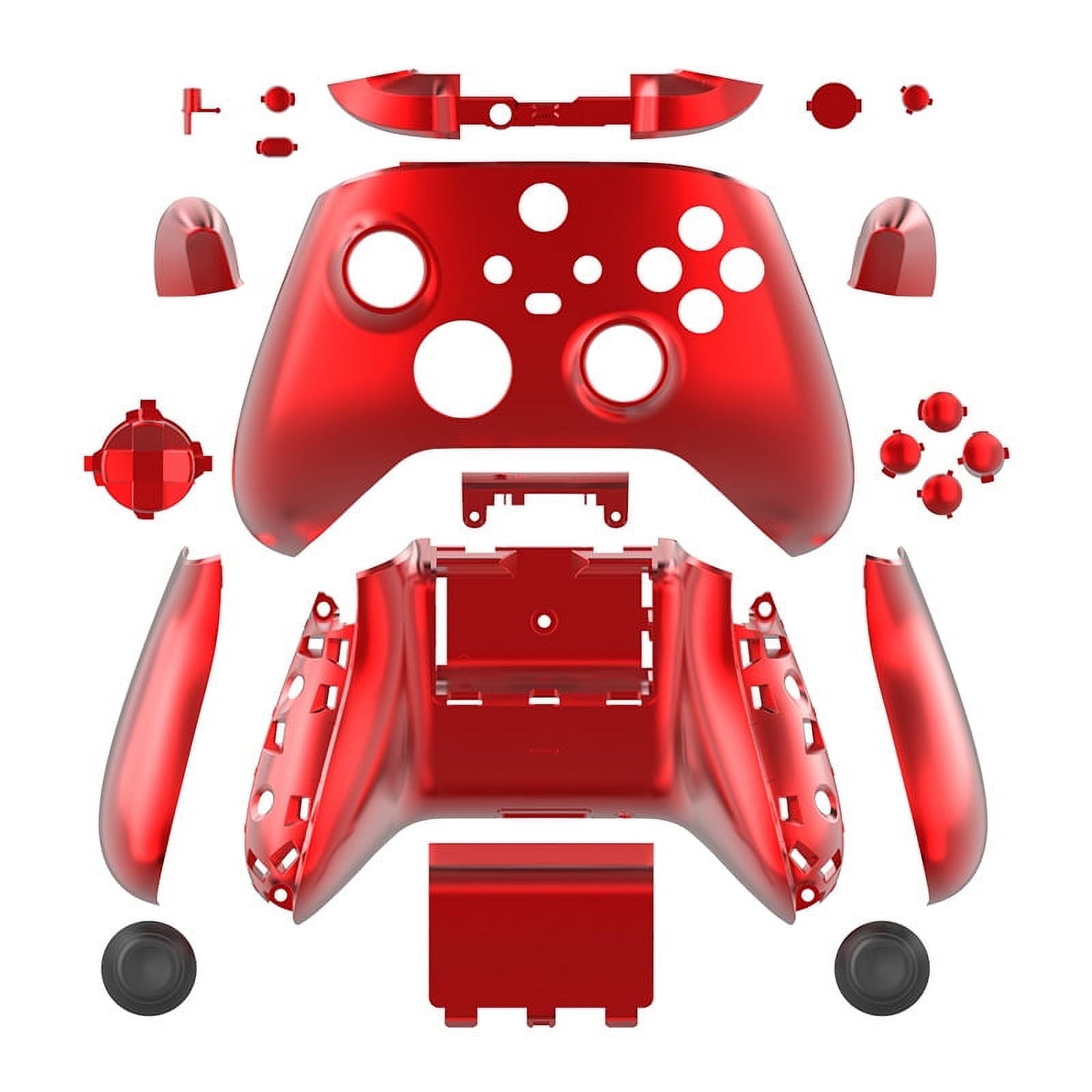 Kit De Reemplazo De Carcasa Electrochapada Aaronmei Para Controlador Xbox Series X/s Rojo