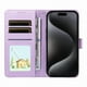 thumbnail image 3 of Funda Cartera para Samsung Galaxy A54 5G Perro Cachorro Grabado con Tarjetas Soporte Correa Morado, 3 of 6