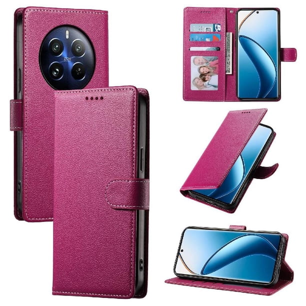 Funda para FOXDOCK Realme 12 Pro 5G– Cuero Premium, 3 ranuras para tarjetas, Protección contra impactos