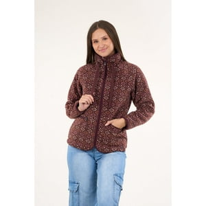 Polemic - Poleron Polar Full Print Look Sherpa Ciruela Vw8770