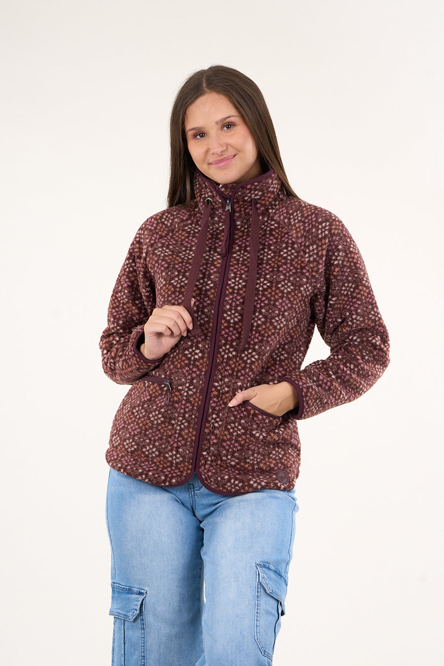 Poleron Polar Full Print Look Sherpa Ciruela Vw8770 Lider Poleron Polar Full Print Look Sherpa Ciruela Vw8770 Lider