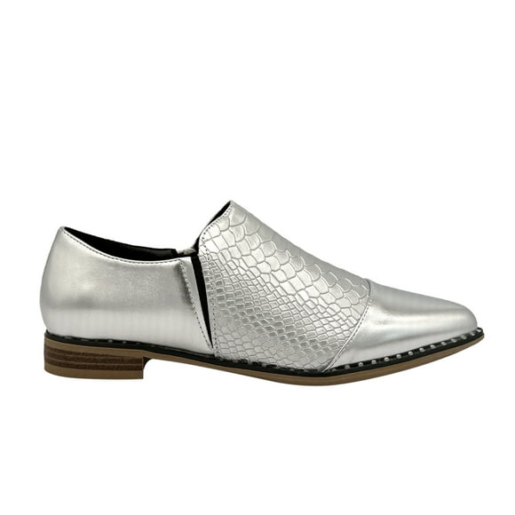 Zapato para mujer croco Plateado Danicolle