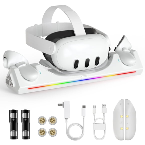 Base de carga bioherm para Oculus Quest 3S/Quest 3 con baterías