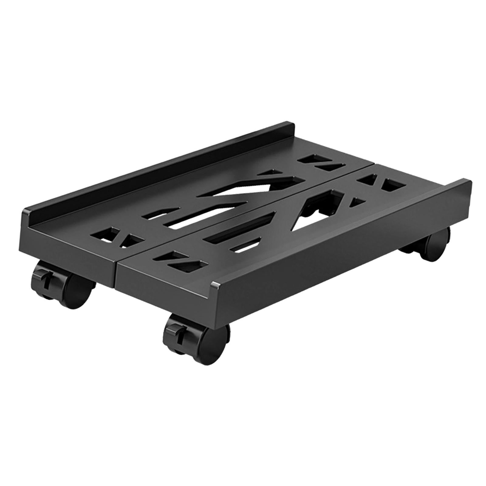 Magideal - Soporte De Torre Para Computadora Portátil, Soporte Rodante Para Cpu, Metal Ajustable Con Cerradura, Accesorios De Escritorio Para Juegos, Soporte Par Negro