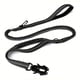 thumbnail image 1 of Correa de perro para uso pesado, Plomo de amortiguador de choques Bungee con 2 mango acolchado, Clip de mosquetín de metal, Cinturón de seguridad para coches, Corral fuerte sin tirar para pe, 1 of 3