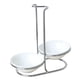 thumbnail image 3 of Soporte De Cerámica Para Cuchara De Cocina, Estante De Acero Inoxidable, Cuenco Redondo Doble, 3 of 6