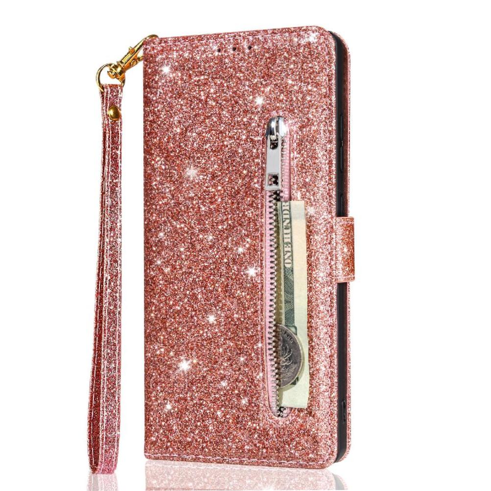 Funda Para Foxdock Elegante Funda Samsung Galaxy A56 Glitter Con Cremallera-Ideal Para El Uso Diario