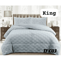 Angeles Del Hogar - Plumón De Invierno Texturizado Diseño Cuadros Con Chiporro