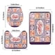 thumbnail image 3 of Fargo Juego de 3 alfombras de baño de coral fleece: tapete de baño + alfombra de inodoro en forma de U + funda de tapa de inodoro en forma de O, 3 of 6