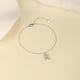 thumbnail image 3 of Pulsera HESHPAWS S925 Sterling Silver Inicial A-Z Plata, 3 of 3