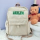 thumbnail image 1 of Personalised Corduroy Knapsack Custom Your Name Casual Backpack Unisex Classic Campus Portable Ultra Soft Handbag, 1 of 3