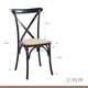 thumbnail image 2 of Pack de 4 Sillas Crossback Madera Rattan Negras, 2 of 4