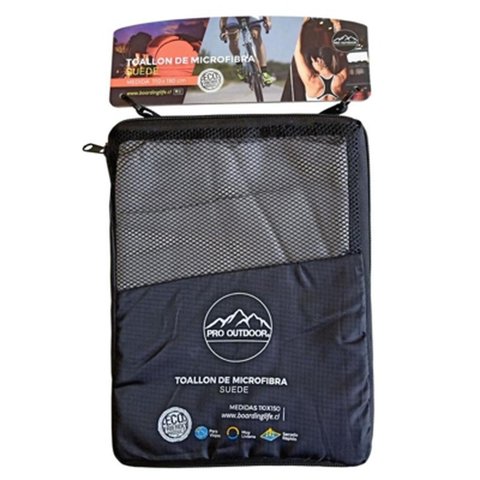 Pro Outdoor - Toallon Microfibra Suede Gris Gris Xl
