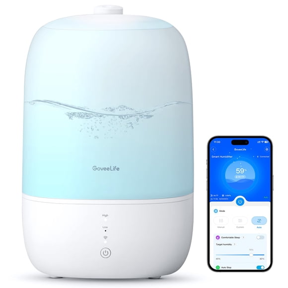 Humidificador GoveeLife Smart Cool Mist de 3 litros con relleno superior y difusor