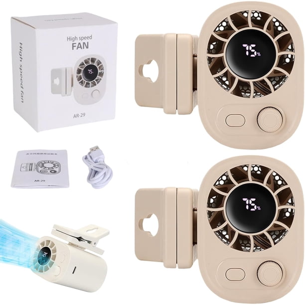 Ventilador clip coche LED 100 velocidades ajustable mano paraguas oficina camping