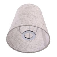 Ioensy - Pantalla De Tela De Arpillera, Casquillo E14 Clásico Moderno Para Granja, Cafetería, Cocina, Gris