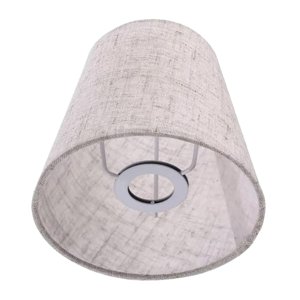 Ioensy - Pantalla De Tela De Arpillera, Casquillo E14 Clásico Moderno Para Granja, Cafetería, Cocina, Gris