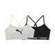 thumbnail image 1 of Bra Puma para niñas, paquete de 2 unidades, sin costuras, nailon y elastano, gris y negro, 1 of 5