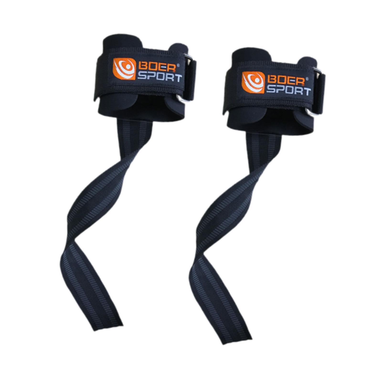 Ioensy - 2 Correas De Levantamiento De Pesas Para Gimnasio, Para Hombres Y Mujeres, Color Negro