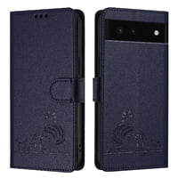Funda Tipo Cartera Foxdock Para Google Pixel 6 Con Soporte, Ranuras, Rfid, Diseño De Gato