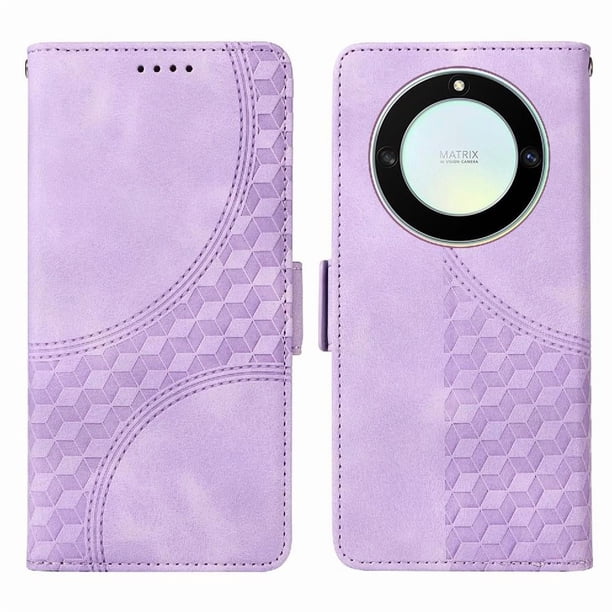 Carcasa FOXDOCK Honor X40 5G de cuero PU, diseño acolchado clásico, protección contra caídas y rayones