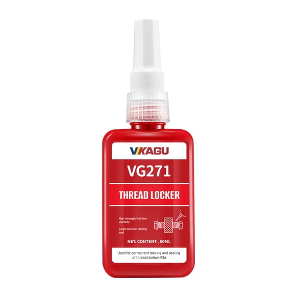 Fijador de roscas VIKAGU 271 rojo de alta resistencia 50 mL para metal