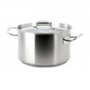 Cacerola Alta Con Tapa 24Lt Acero Inoxidable 36X24Cm Wolfen