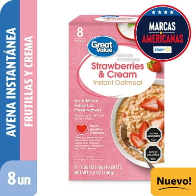 Avena Instantánea Maple Y Azúcar Rubia 430 G Great Value