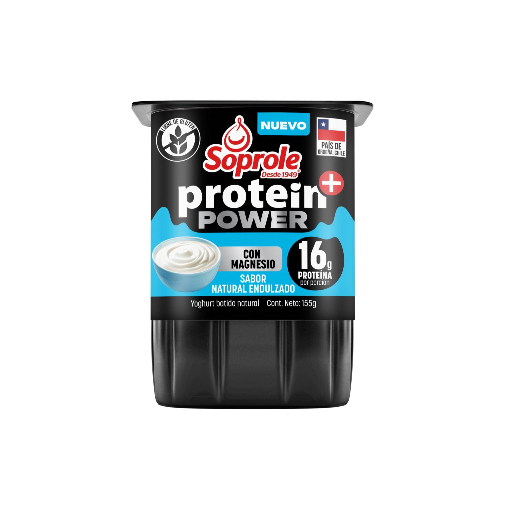 Yoghurt Protein+ Power Natural 155 g Soprole