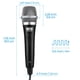 thumbnail image 3 of Micrófono para karaoke Moukey Dynamic Wired, cable XLR de 4 m, negro, 3 of 9