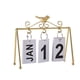 thumbnail image 1 of Calendario De Escritorio, Calendario De Escritorio Perpetuo Con Tapa Para Farmhouse Office Gold, 1 of 4