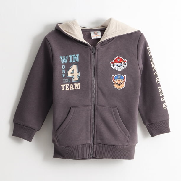Polerón Cierre Niño Hoodie Chase & Marshall Gris Paw Patrol